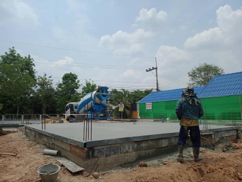 ปูนผสมเสร็จ เทพื้น